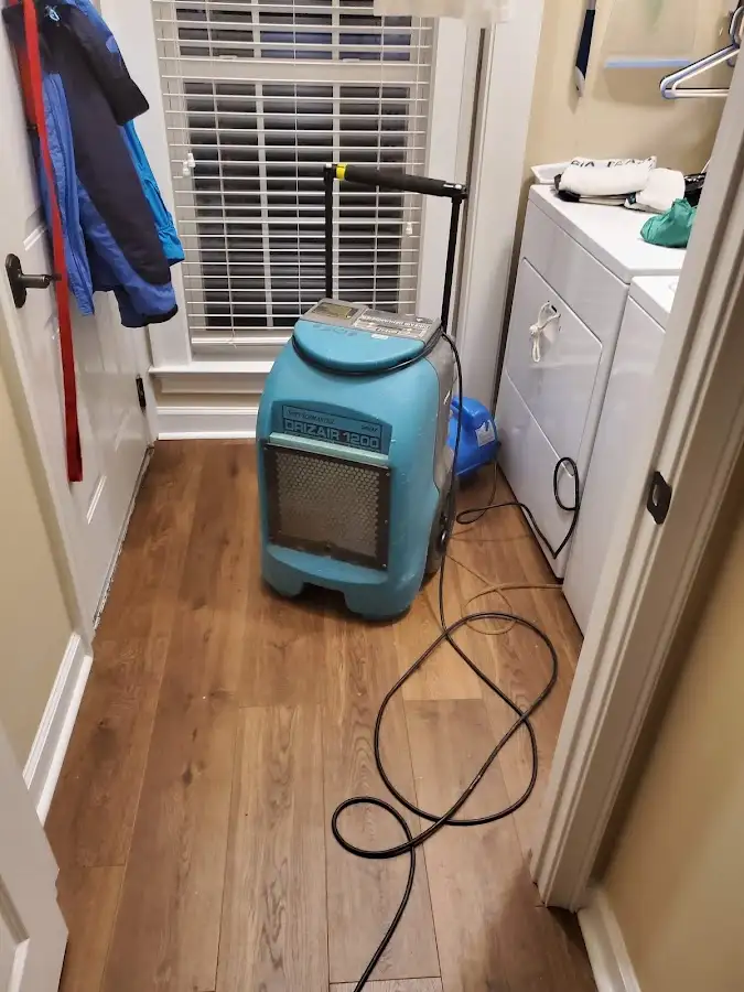 Commercial dehumidifier deployed for Flood Damage Cleanup in Ridgefield Park village